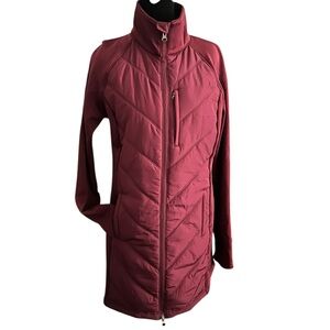 Women's Fila Burgundy Puffer Jacket M